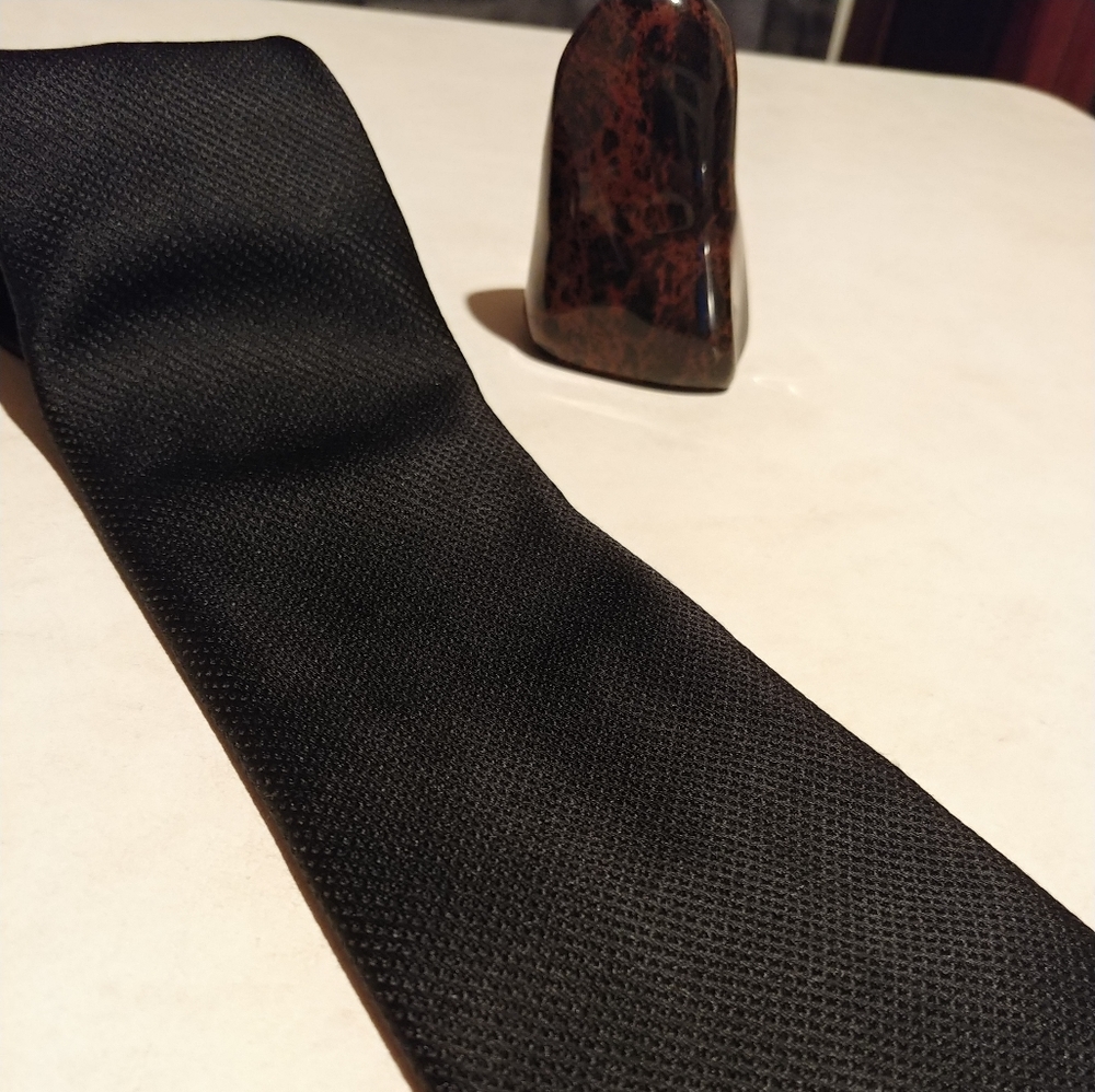 Black Textured Tie